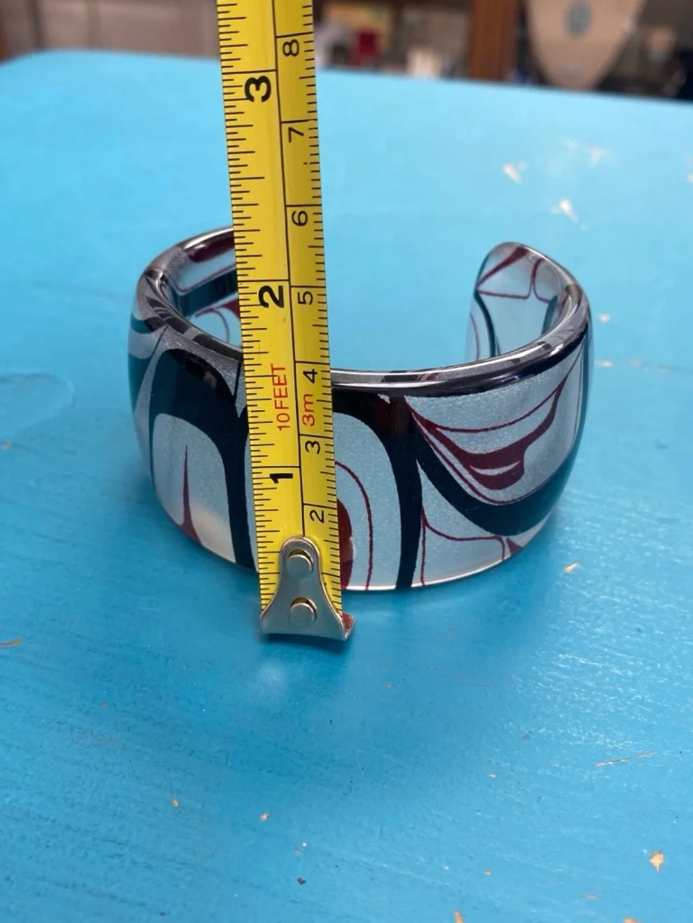 Kelly Robinson Native arts. Acrylic silk Resin Bangle